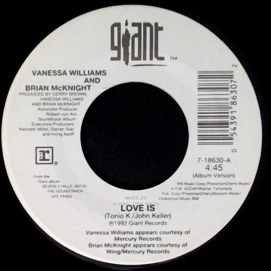 Vanessa Williams And Brian Mcknight - Love Is / Love Is side A