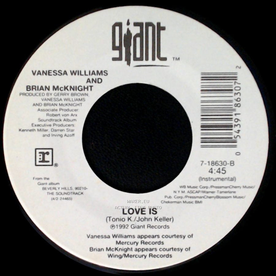 Vanessa Williams And Brian Mcknight - Love Is / Love Is side B