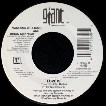 Vanessa Williams And Brian Mcknight - Love Is / Love Is side B