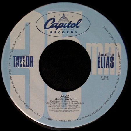 Jonathan Elias & John Taylor / John Taylor Jonathan Elias - Jazz / I Do What I Do... (Theme For 9 1/2 Weeks) side A