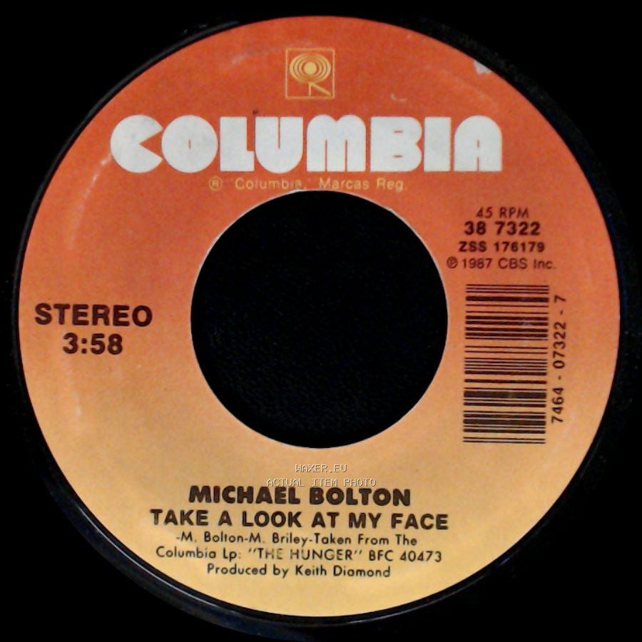 Michael Bolton - That's What Love Is All About / Take A Look At My Face side B