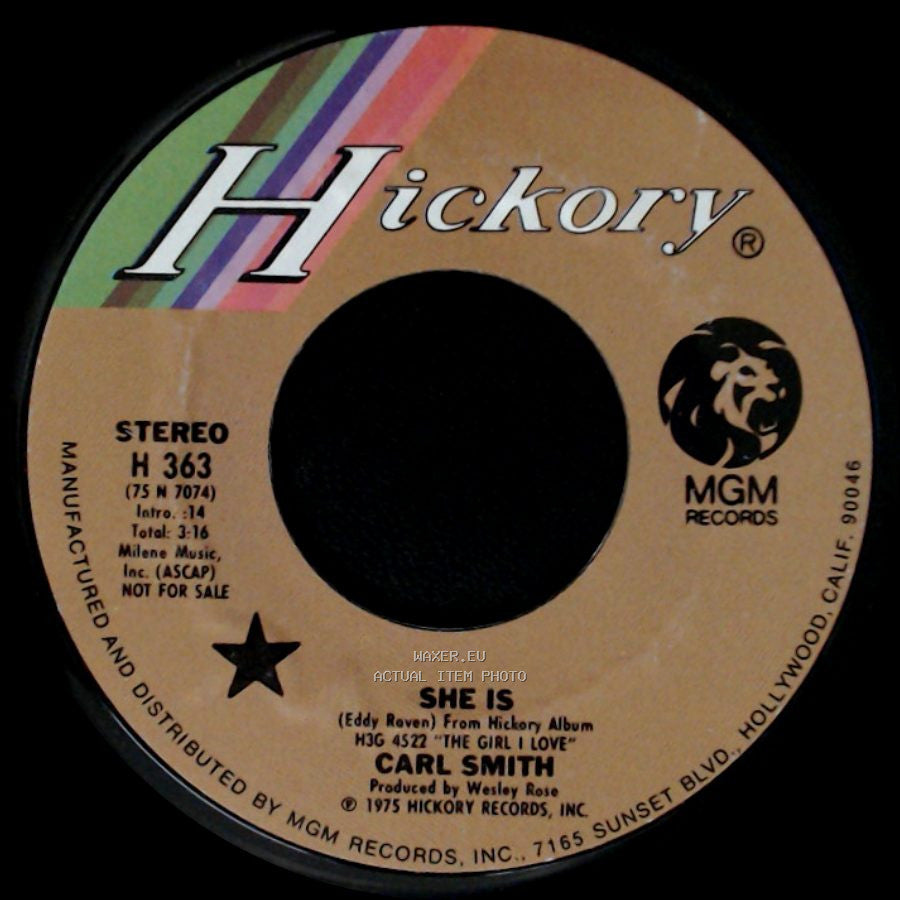 Carl Smith - I Can't Go On This Way / She Is side B