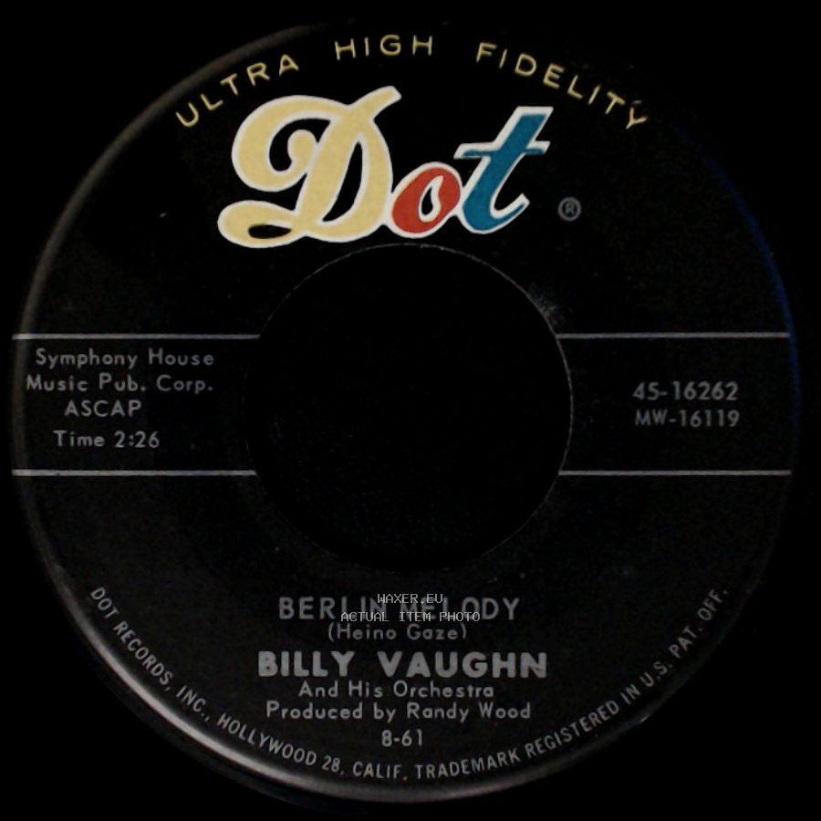Billy Vaughn - Come September / Berlin Melody side B