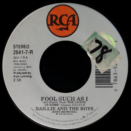 Baillie And The Boys - So Strong / Fool Such As I side B