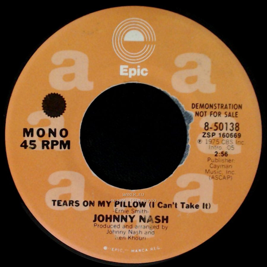Johnny Nash - Tears On My Pillow (I Can't Take It) / Tears On My Pillow (I Can't Take It) side B