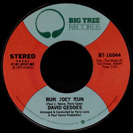 David Geddes - Run Joey Run / Honey Don't Blow It side A