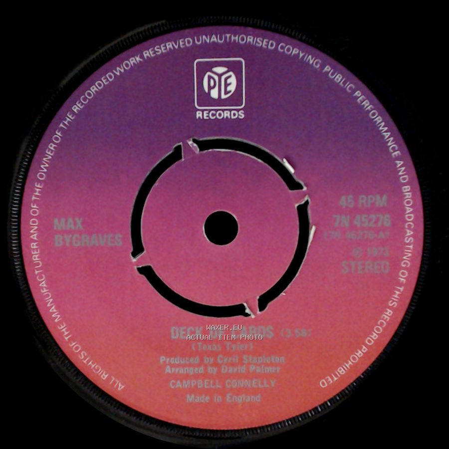 Max Bygraves - Deck Of Cards / The Happy Song side A