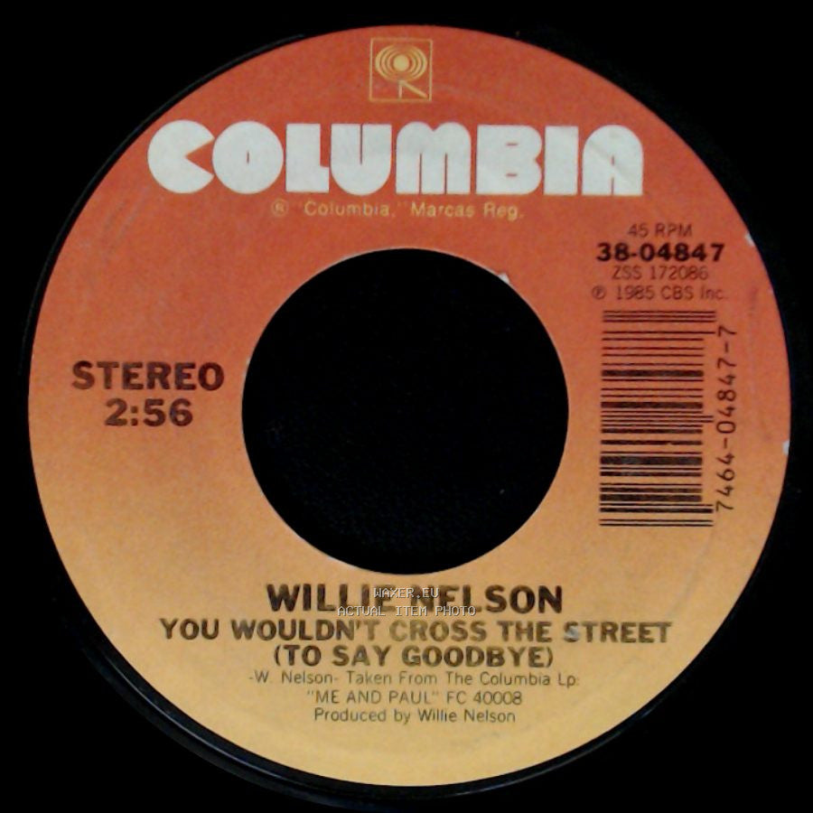 Willie Nelson - Forgiving You Was Easy / You Wouldn't Cross The Street (To Say Goodbye) side B