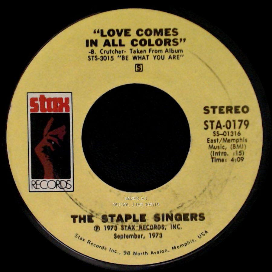 The Staple Singers - Love Comes In All Colors / If You're Ready (Come Go With Me) side A