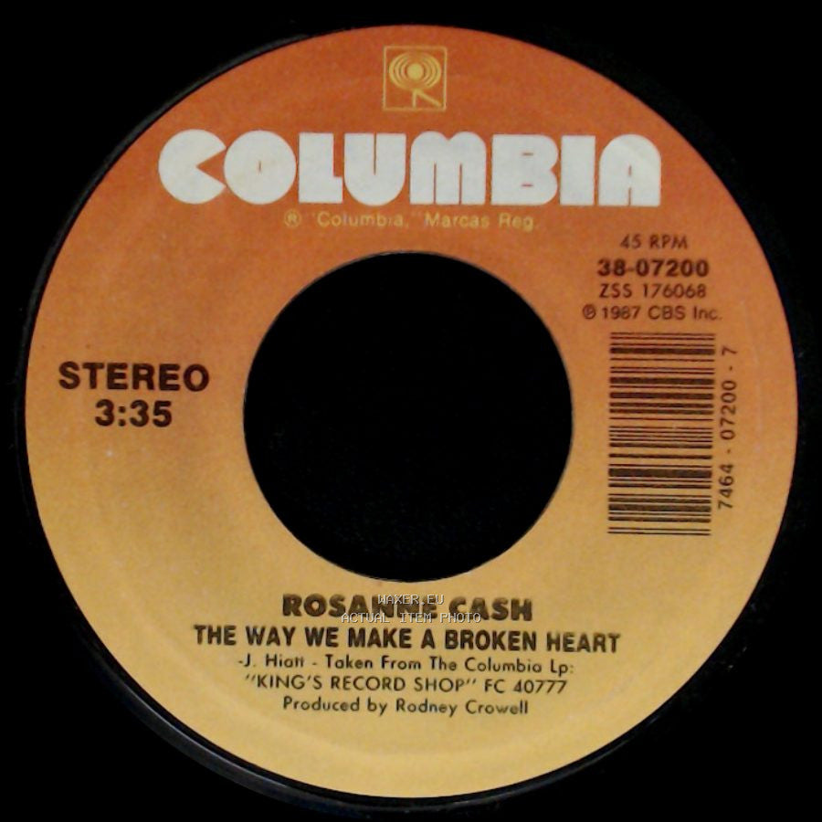 Rosanne Cash - 707 / The Way We Make A Broken Heart side B
