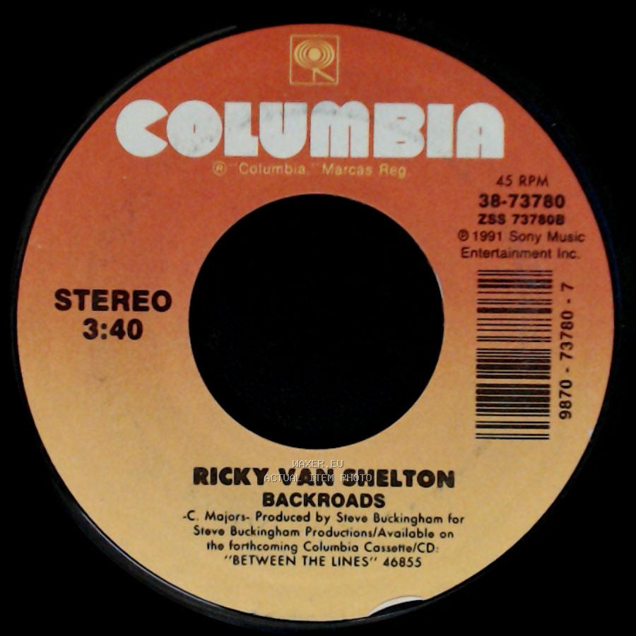 Ricky Van Shelton - I Am A Simple Man / Backroads side B