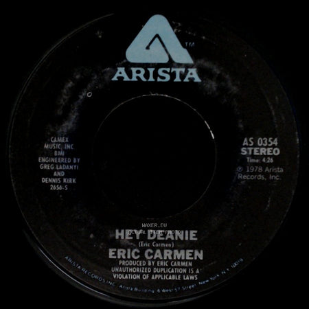 Eric Carmen - Hey Deanie / Change Of Heart side A