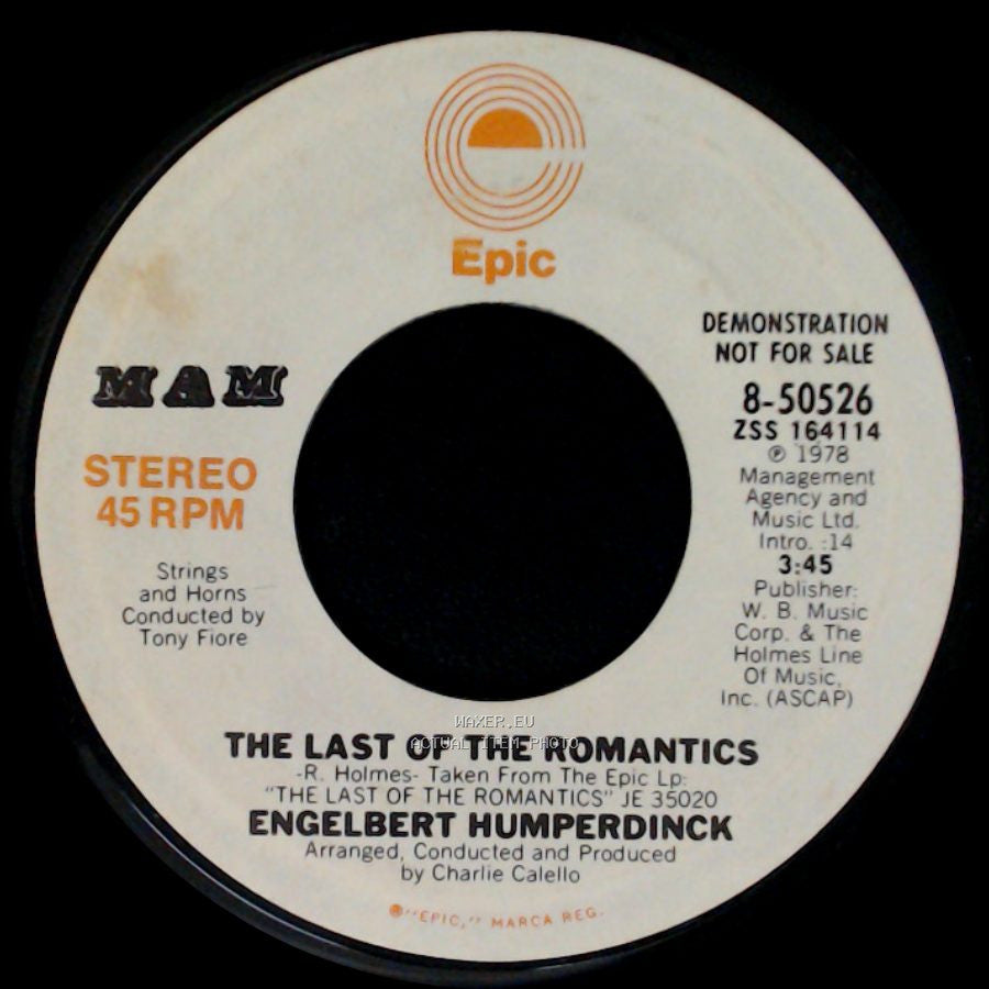 Engelbert Humperdinck - The Last Of The Romantics / The Last Of The Romantics side B