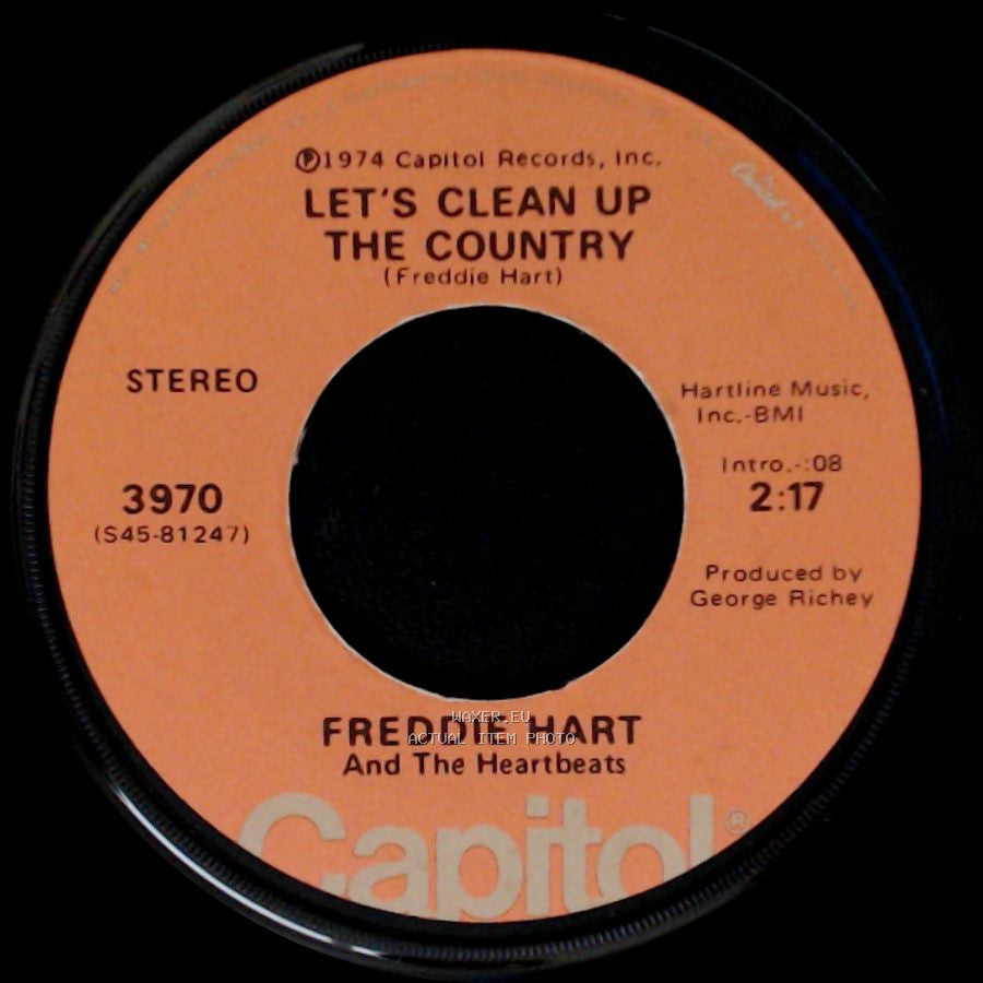 Freddie Hart And The Heartbeats - Let's Clean Up The Country / My Woman's Man side A