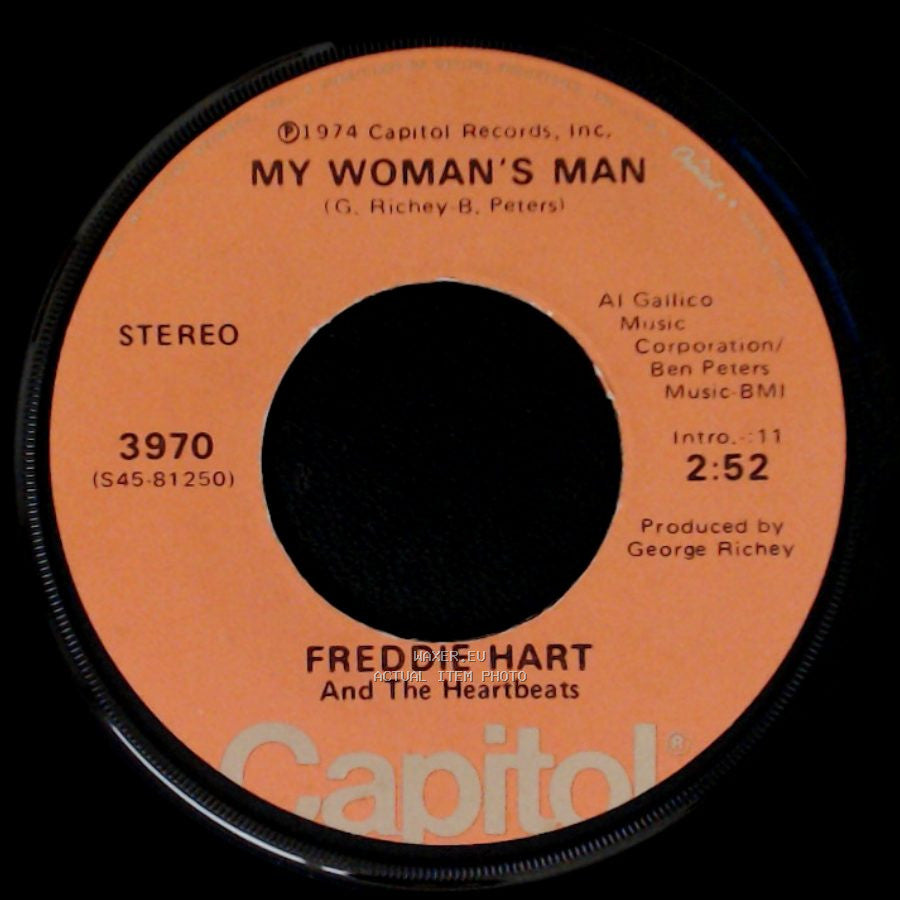 Freddie Hart And The Heartbeats - Let's Clean Up The Country / My Woman's Man side B