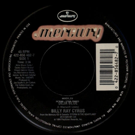 Billy Ray Cyrus - Deja Blue / A Heart With Your Name On It side A