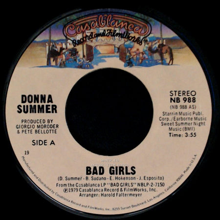 Donna Summer - Bad Girls / On My Honor side A