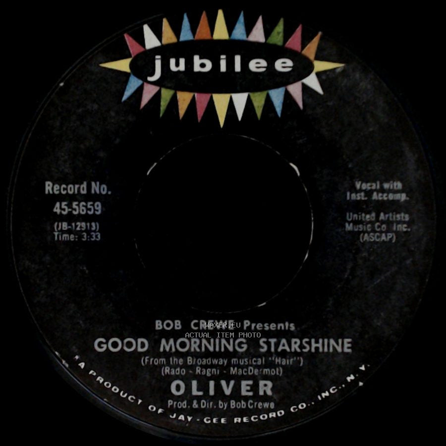 Oliver - Can't You See / Good Morning Starshine side B