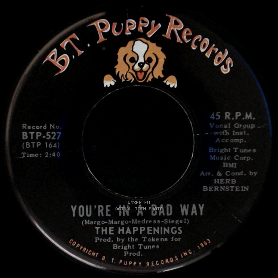 The Happenings - I Got Rhythm / You're In A Bad Way side B