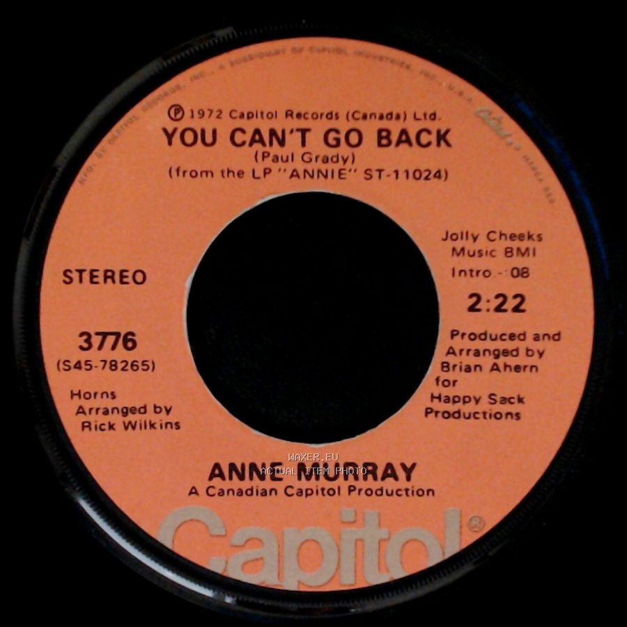 Anne Murray - Love Song / You Can't Go Back side B