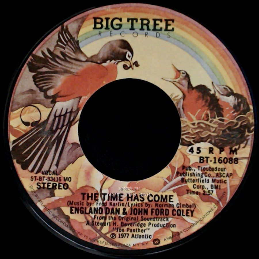 England Dan & John Ford Coley - It's Sad To Belong / The Time Has Come side B