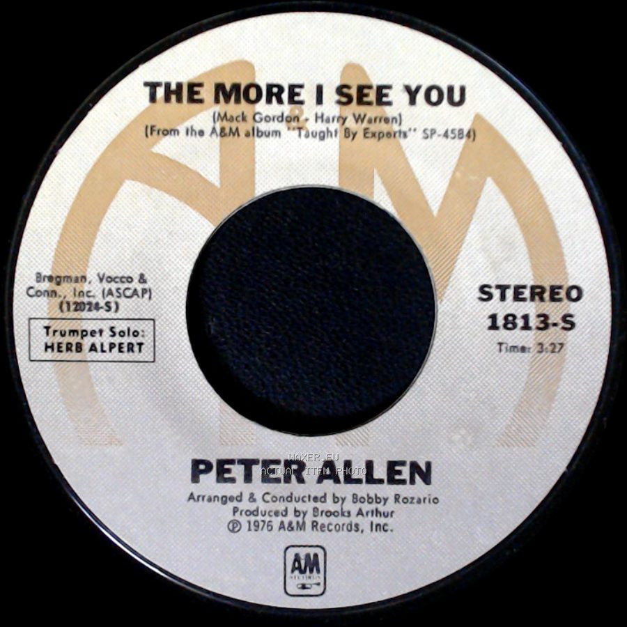 Peter Allen - The More I See You / This Time Around side A