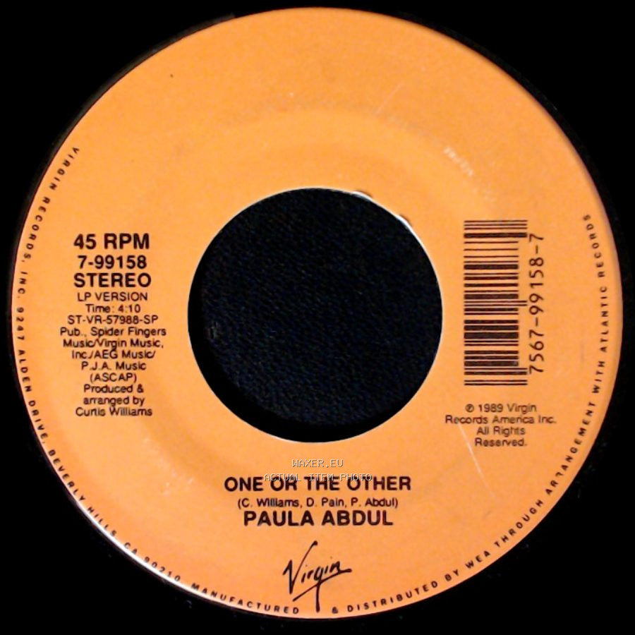 Paula Abdul - One Or The Other / Opposites Attract (Duet With The Wild Pair) side A