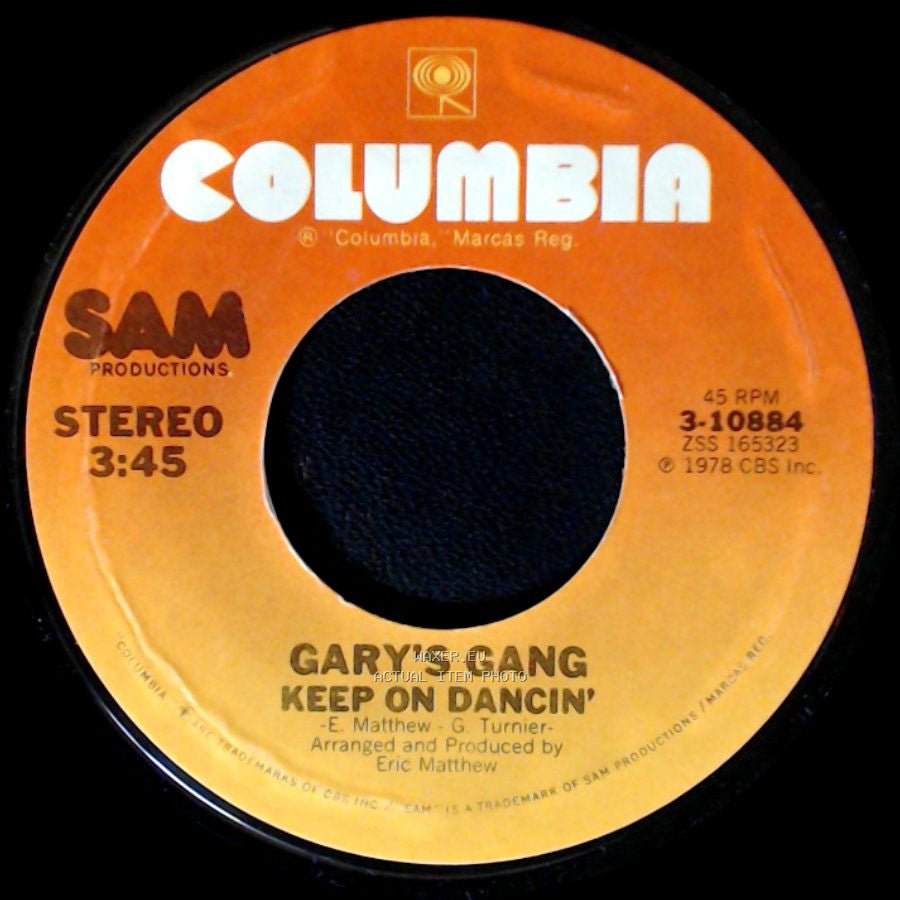 Gary's Gang - Keep On Dancin' / Do It At The Disco side A