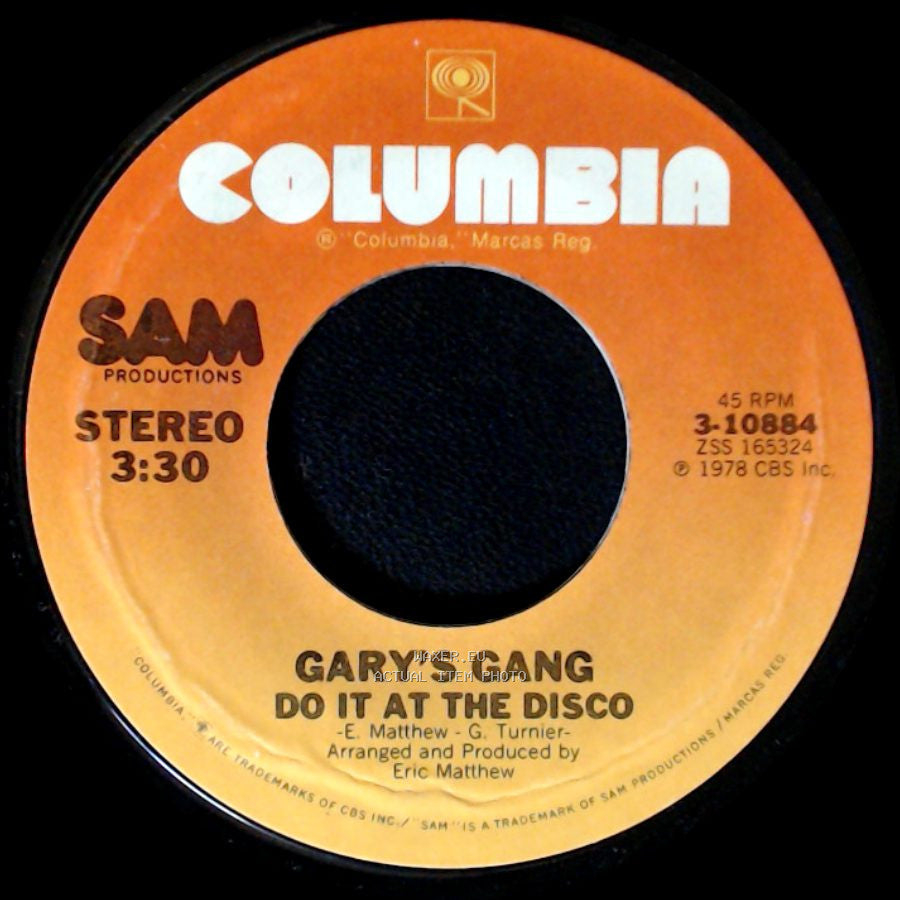 Gary's Gang - Keep On Dancin' / Do It At The Disco side B