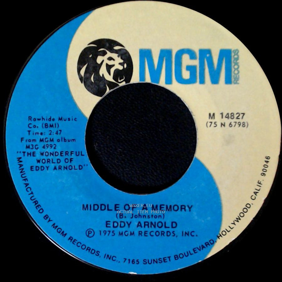 Eddy Arnold - I Just Had You On My Mind / Middle Of A Memory side B