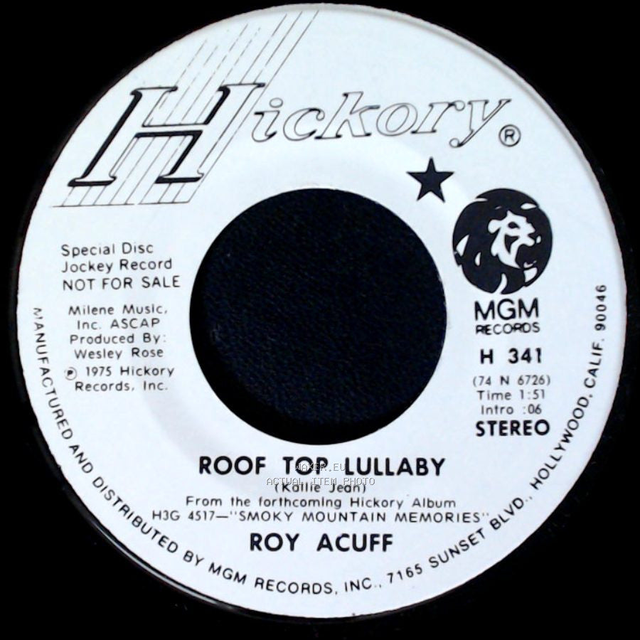 Roy Acuff - Roof Top Lullaby / Fireball Mail side A