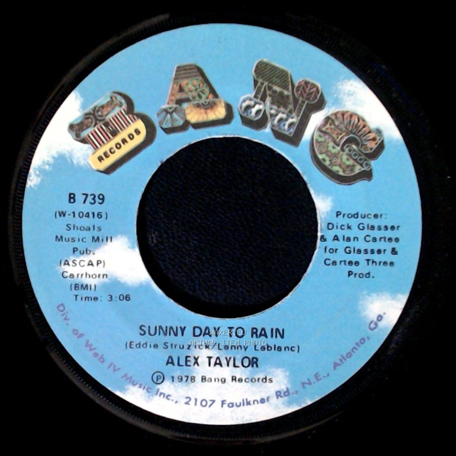 Alex Taylor - Don't Look At Me That Way / Sunny Day To Rain side B