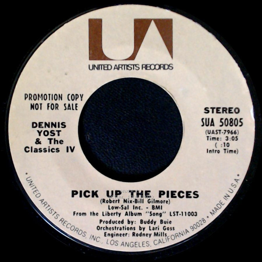 Dennis Yost & The Classics Iv - Cherryhill Park / Pick Up The Pieces side B