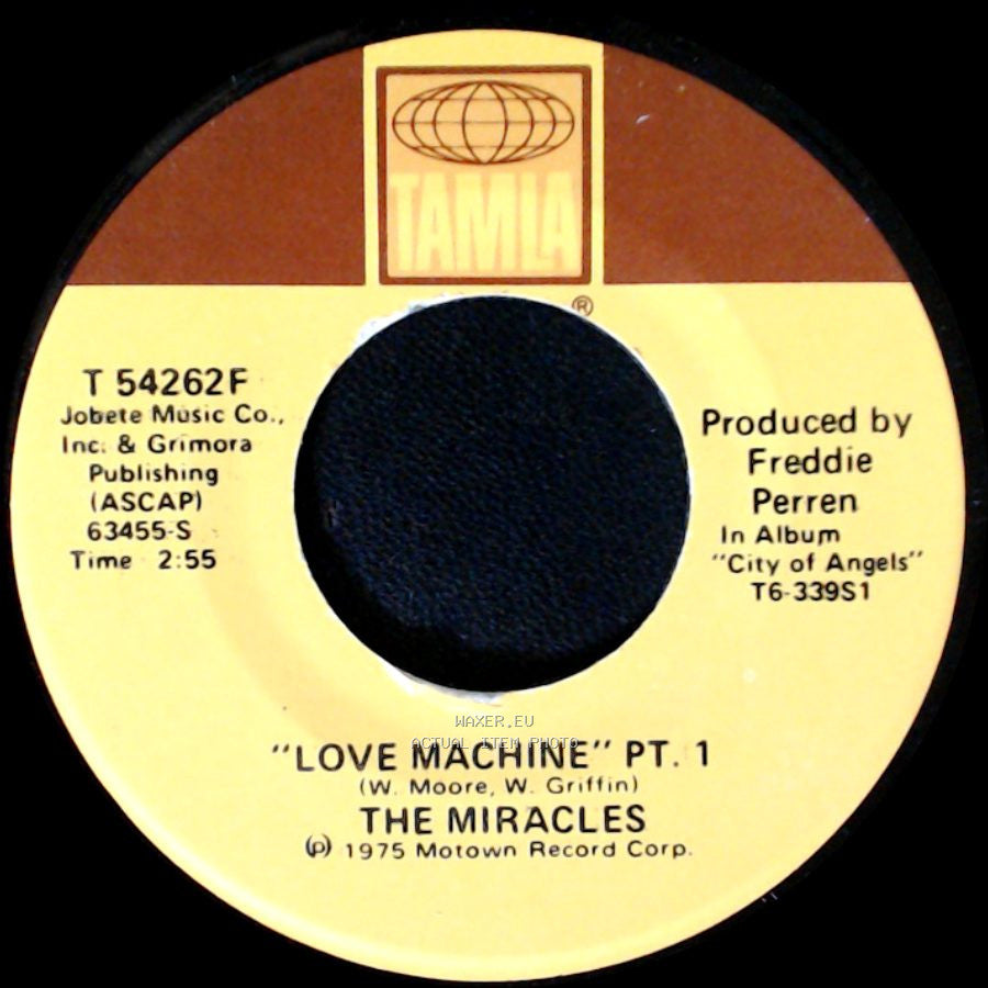The Miracles - "Love Machine" Pt. 2 / Love Machine Pt. 1 side B