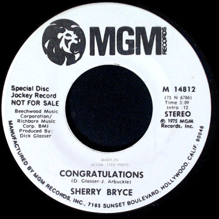 Sherry Bryce - Congratulations / Congratulations side A