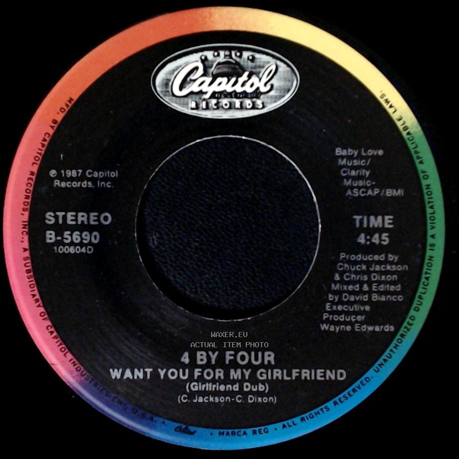 4 By Four - Want You For My Girlfriend (Girlfriend Dub) / Want You For My Girlfriend side A