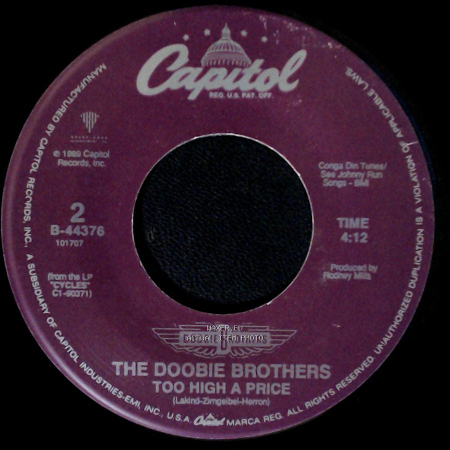 The Doobie Brothers - The Doctor / Too High A Price side B