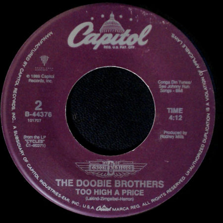 The Doobie Brothers - The Doctor / Too High A Price side B