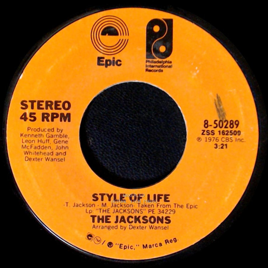 The Jacksons - Enjoy Yourself / Style Of Life side B