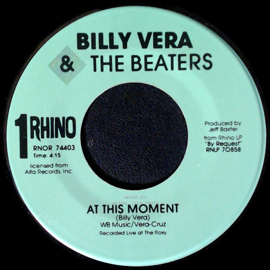 Billy Vera & The Beaters - At This Moment / Peanut Butter side A