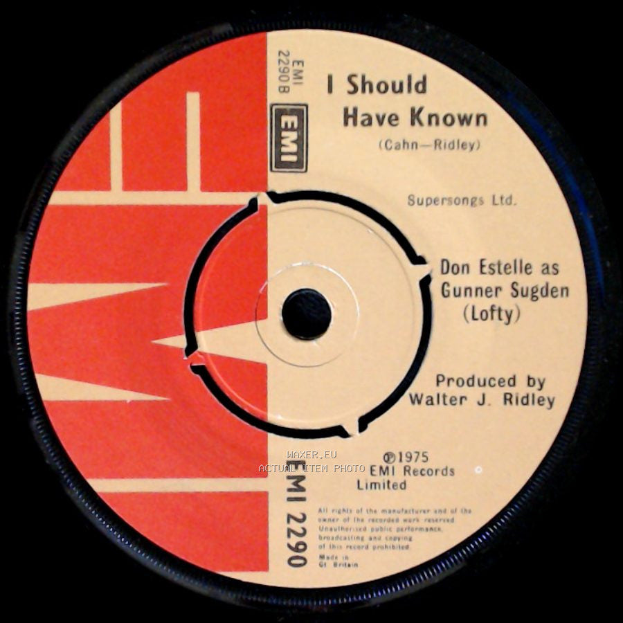 Don Estelle As Gunner Sugden - Whispering Grass / I Should Have Known side B