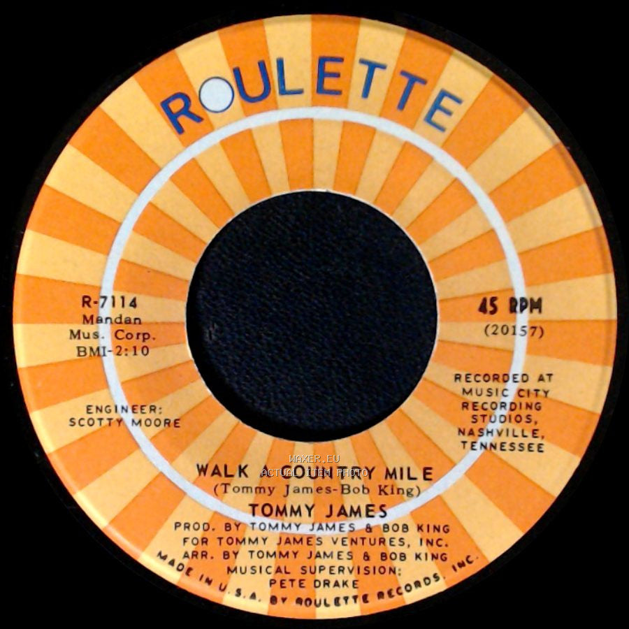 Tommy James - Walk A Country Mile / Nothing To Hide side A