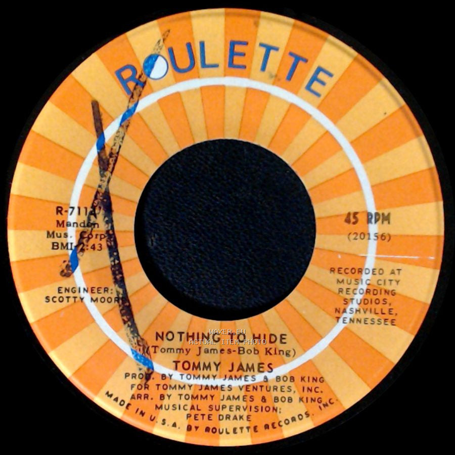 Tommy James - Walk A Country Mile / Nothing To Hide side B