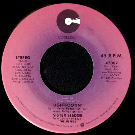 Sister Sledge - All The Man I Need / Lightfootin' side B