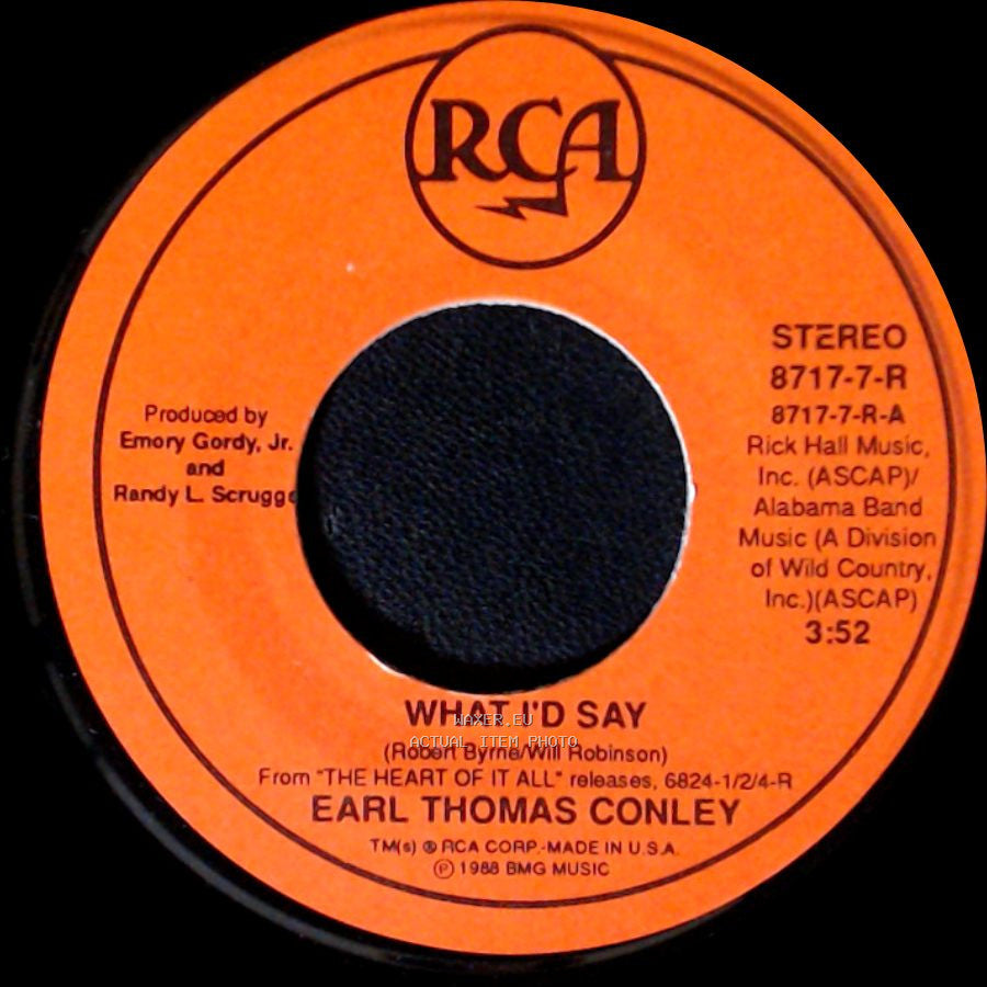 Earl Thomas Conley - What I'd Say / Carol side A