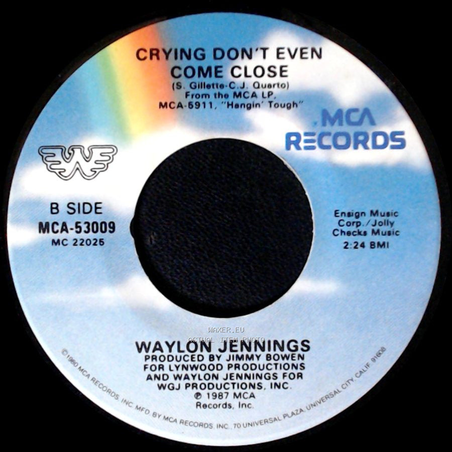 Waylon Jennings - Rose In Paradise / Crying Don't Even Come Close side B
