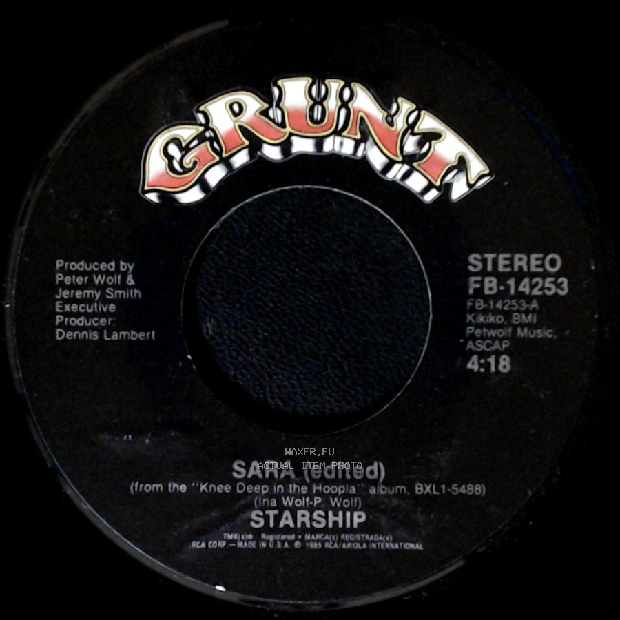 Starship - Hearts Of The World (Will Understand) / Sara (Edited) side B