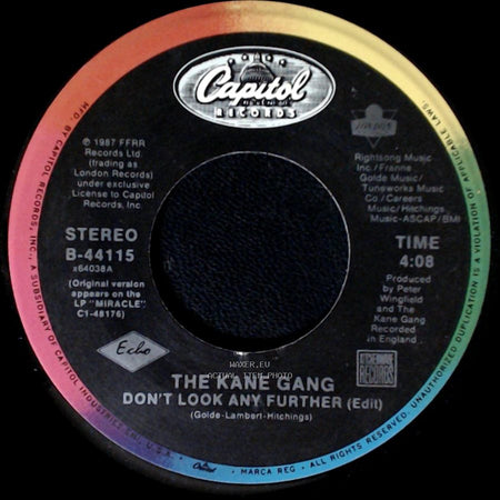The Kane Gang - A Finer Place / Don't Look Any Further (Edit) side B