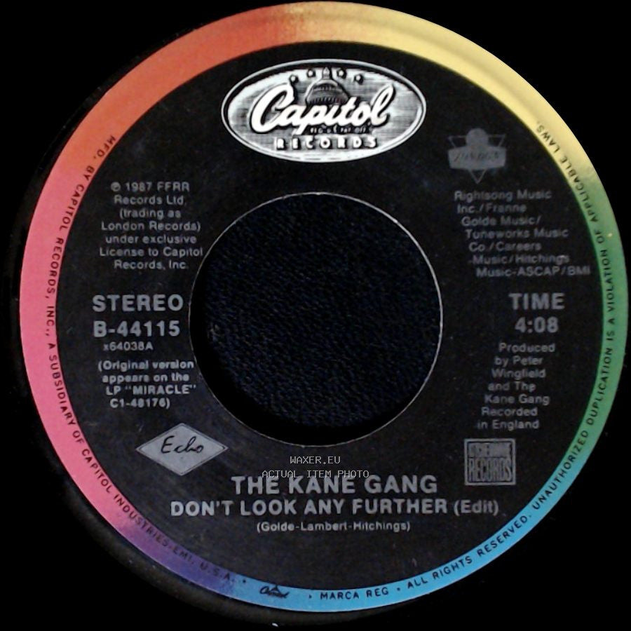 The Kane Gang - Don't Look Any Further (Edit) / A Finer Place side A