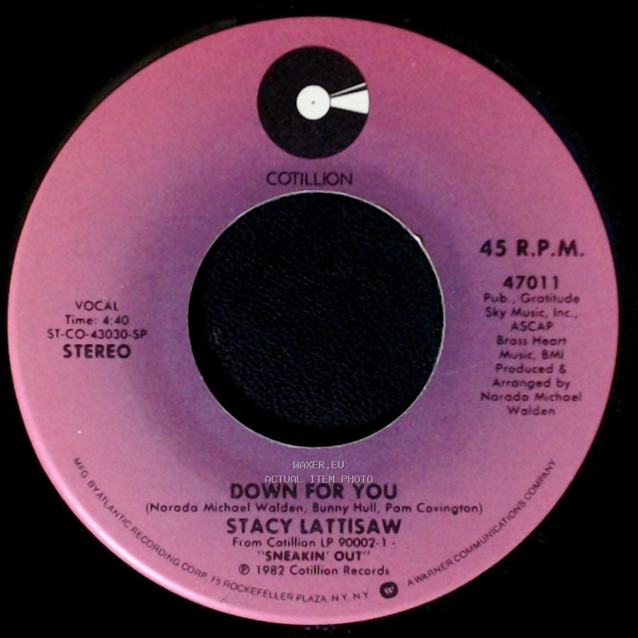 Stacy Lattisaw - Down For You / Don't Throw It All Away side A